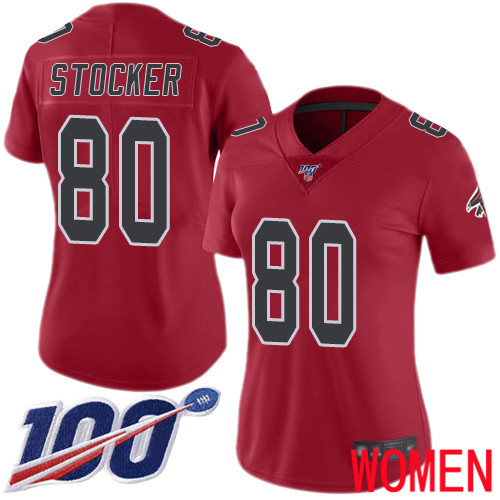 Atlanta Falcons Limited Red Women Luke Stocker Jersey NFL Football #80 100th Season Rush Vapor Untouchable